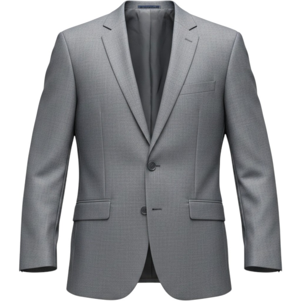 Perry Ellis Mens 40 Long Slim Fit Gray Two Button Suit Jacket Blazer RT20714